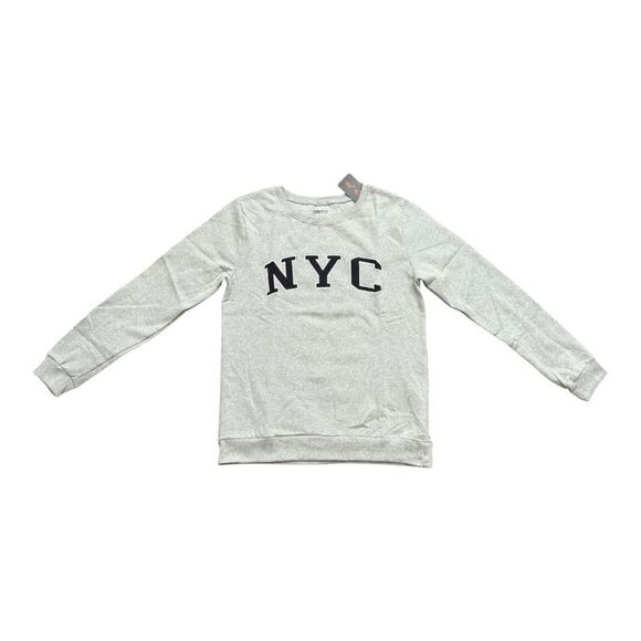 On Fire NYC Fleece Lightweight Crewneck Soft Sweatshirt Grey Size Large - Picture 1 of 6
